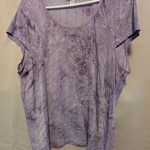 Dressbarn Purple Short Sleeve Top
